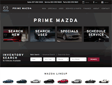 Tablet Screenshot of primemazda.com